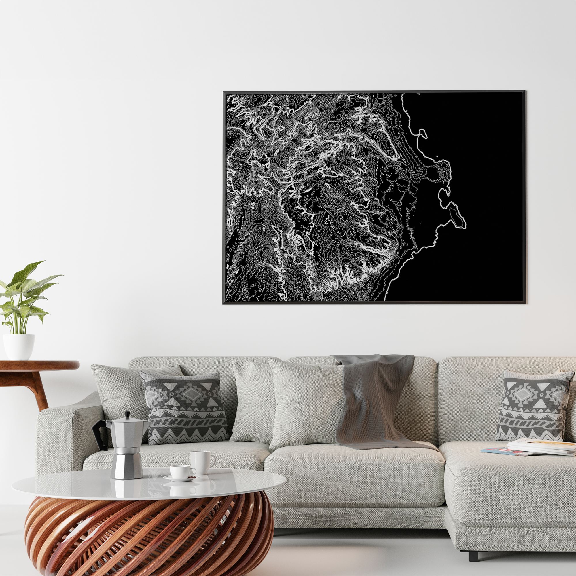 black sea wall art canvas painting