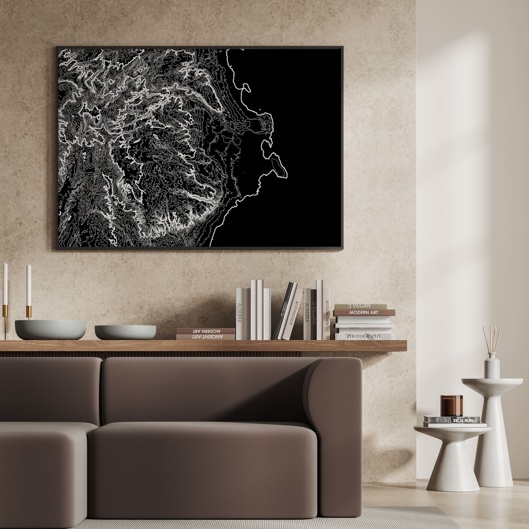 black sea wall art canvas painting