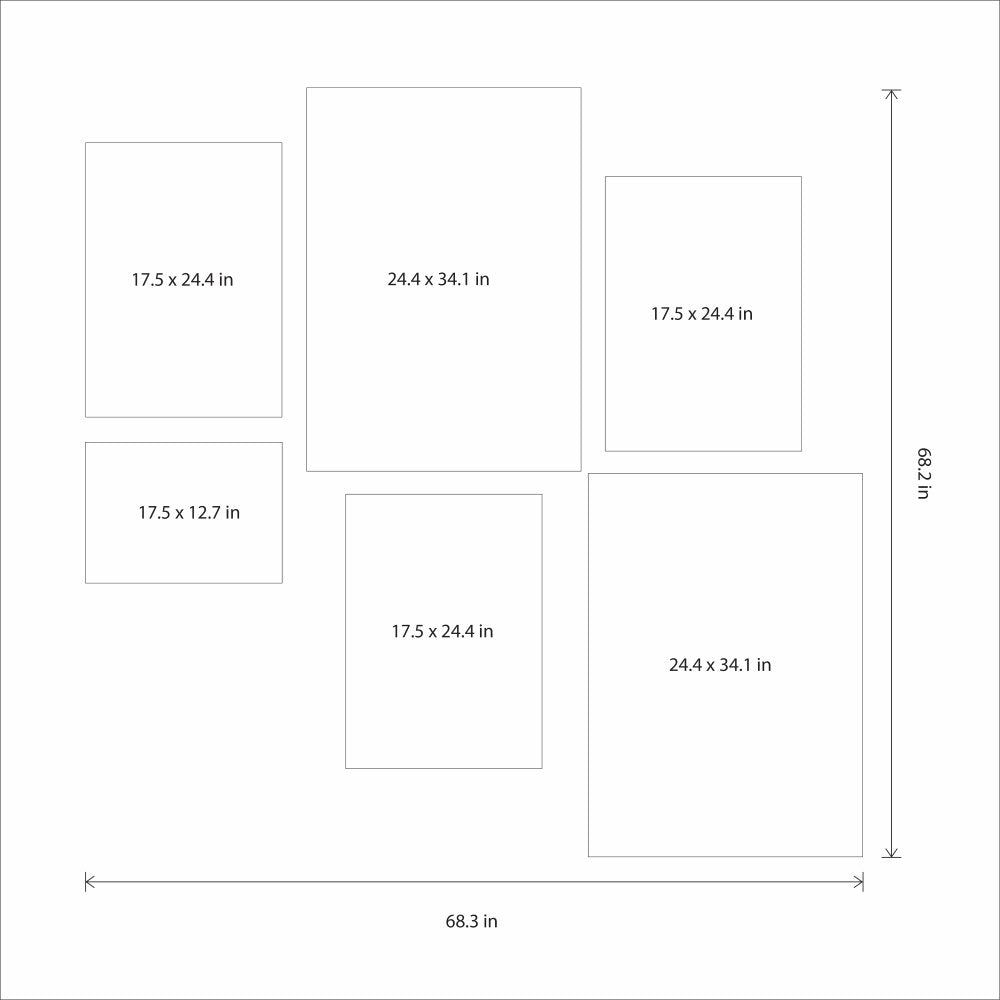 Blend of Warm and cool colours - set of 6