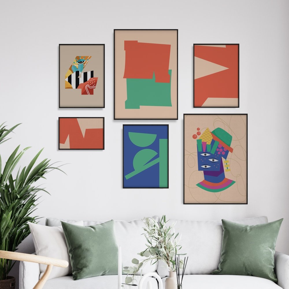 Blend of Warm and cool colours - set of 6