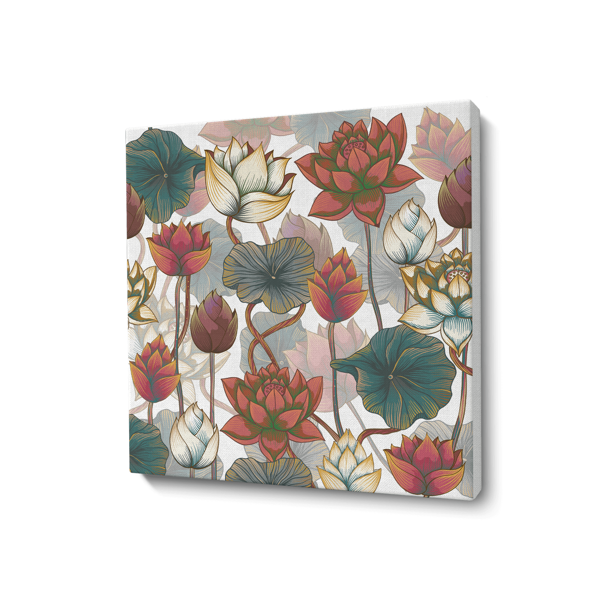 Blooming Glourious lotus wall art on Canvas