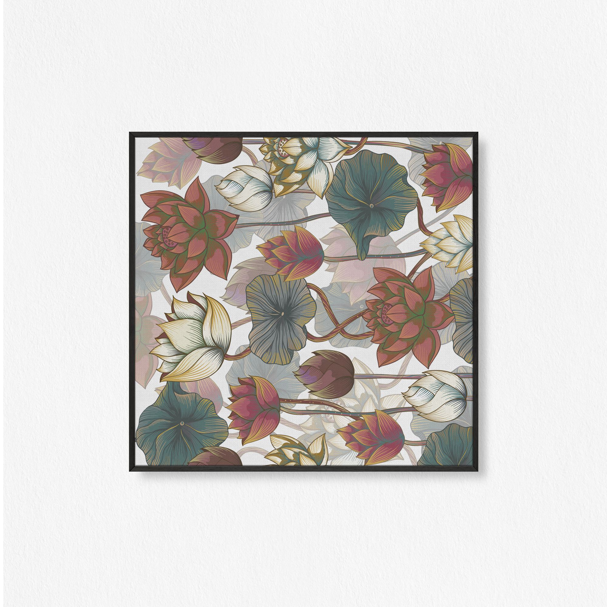 Blooming Glourious lotus wall art on Canvas