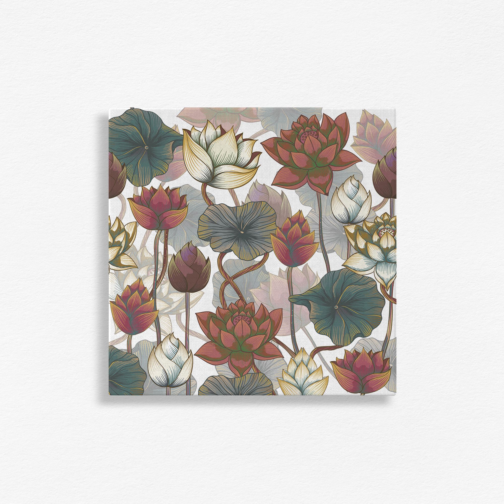 Blooming Glourious lotus wall art on Canvas