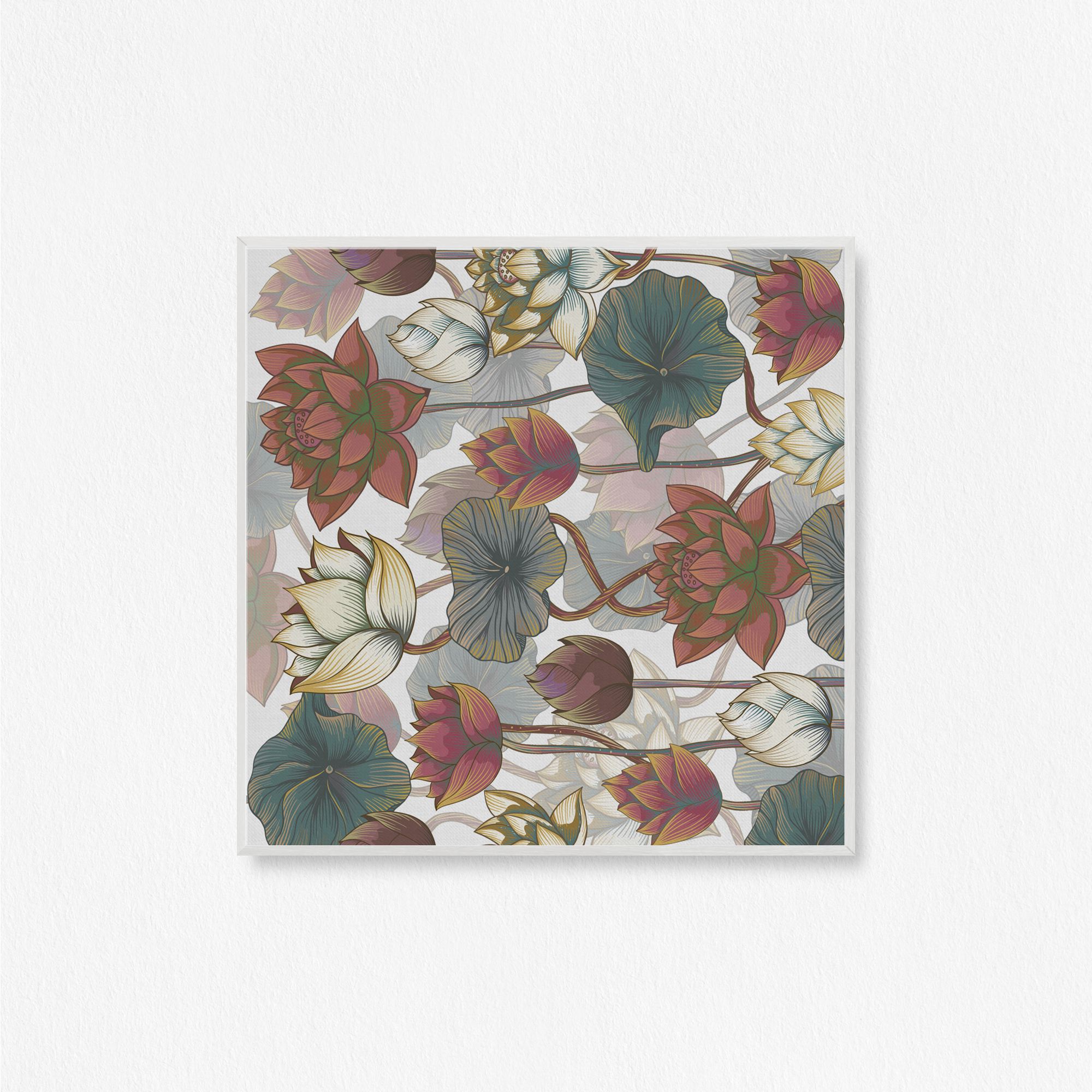 Blooming Glourious lotus wall art on Canvas