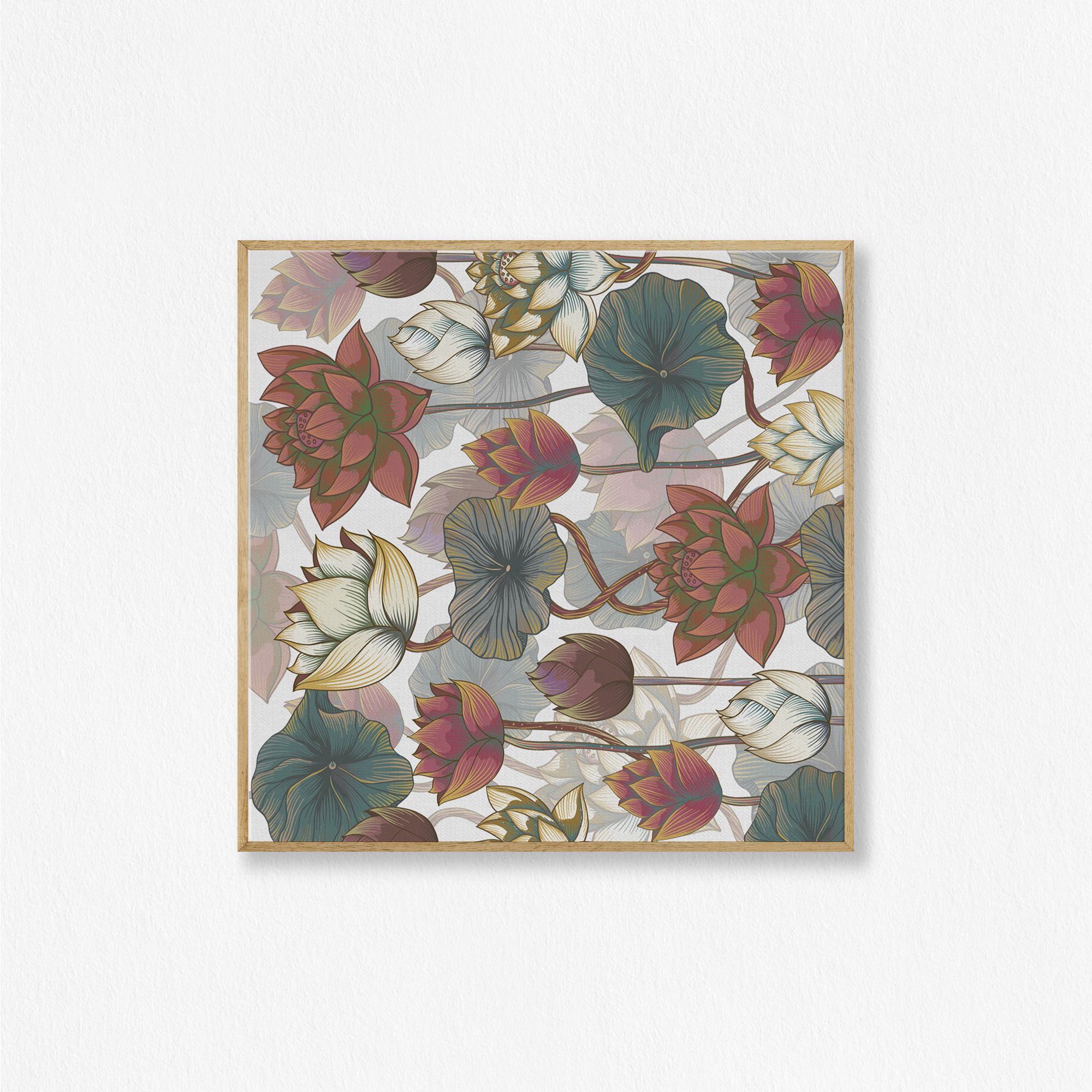 Blooming Glourious lotus wall art on Canvas