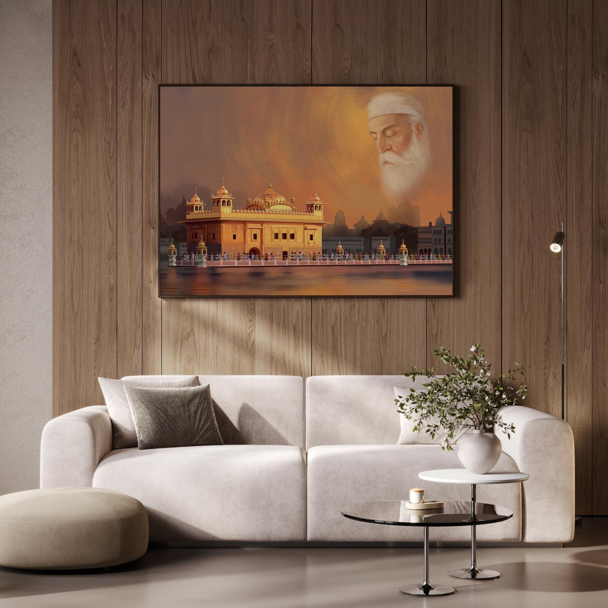 Divine Light of Amritsar-Shri Harmandir Sahib Ji – The Golden Temple Canvas Wall Art Painting