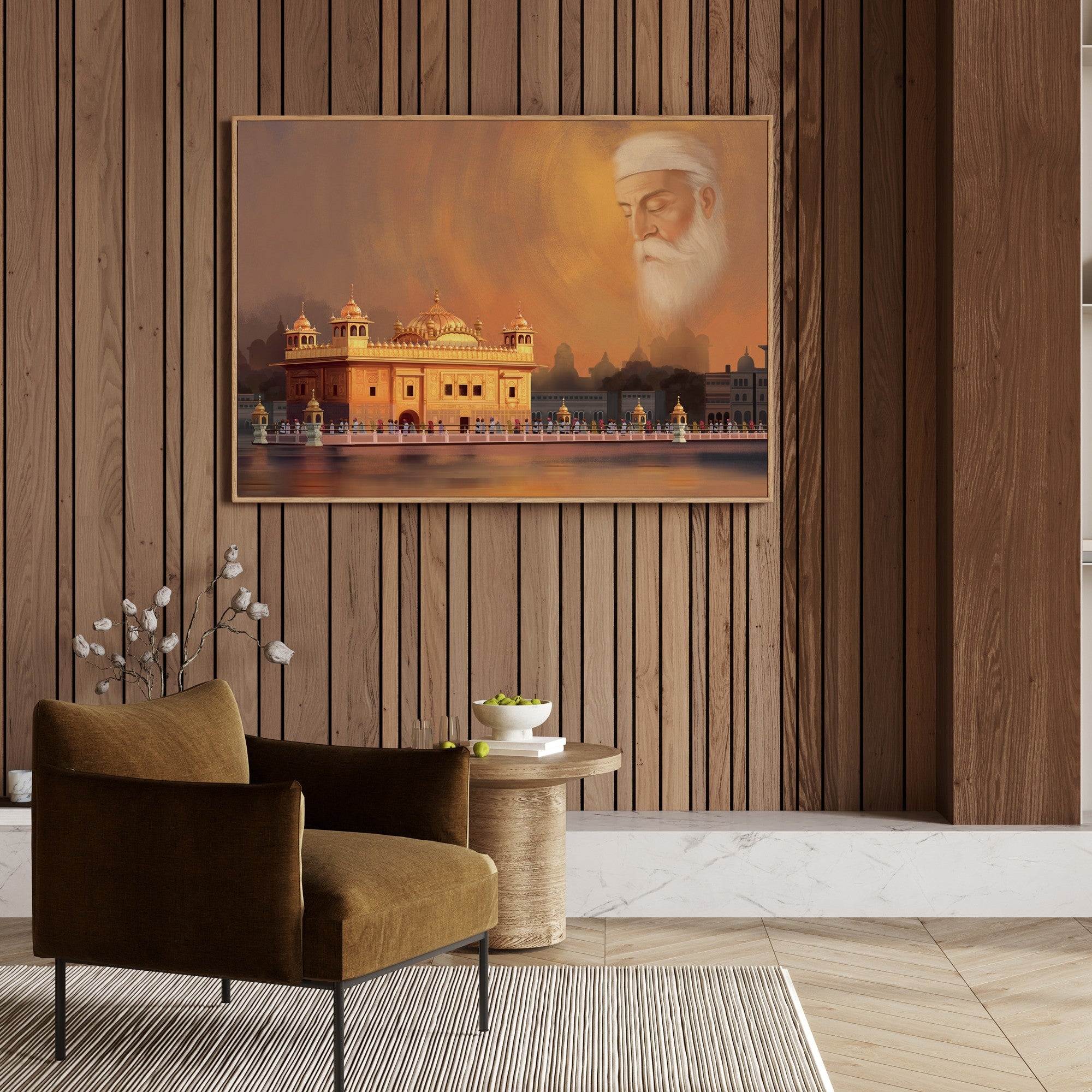 Divine Light of Amritsar-Shri Harmandir Sahib Ji – The Golden Temple Canvas Wall Art Painting