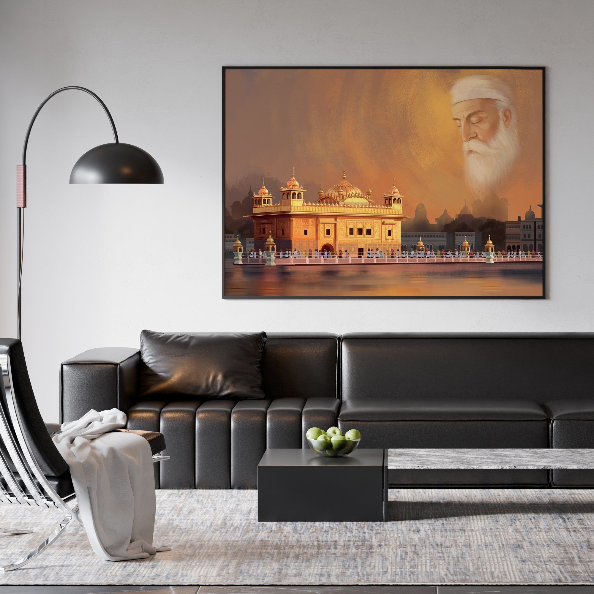 Divine Light of Amritsar-Shri Harmandir Sahib Ji – The Golden Temple Canvas Wall Art Painting