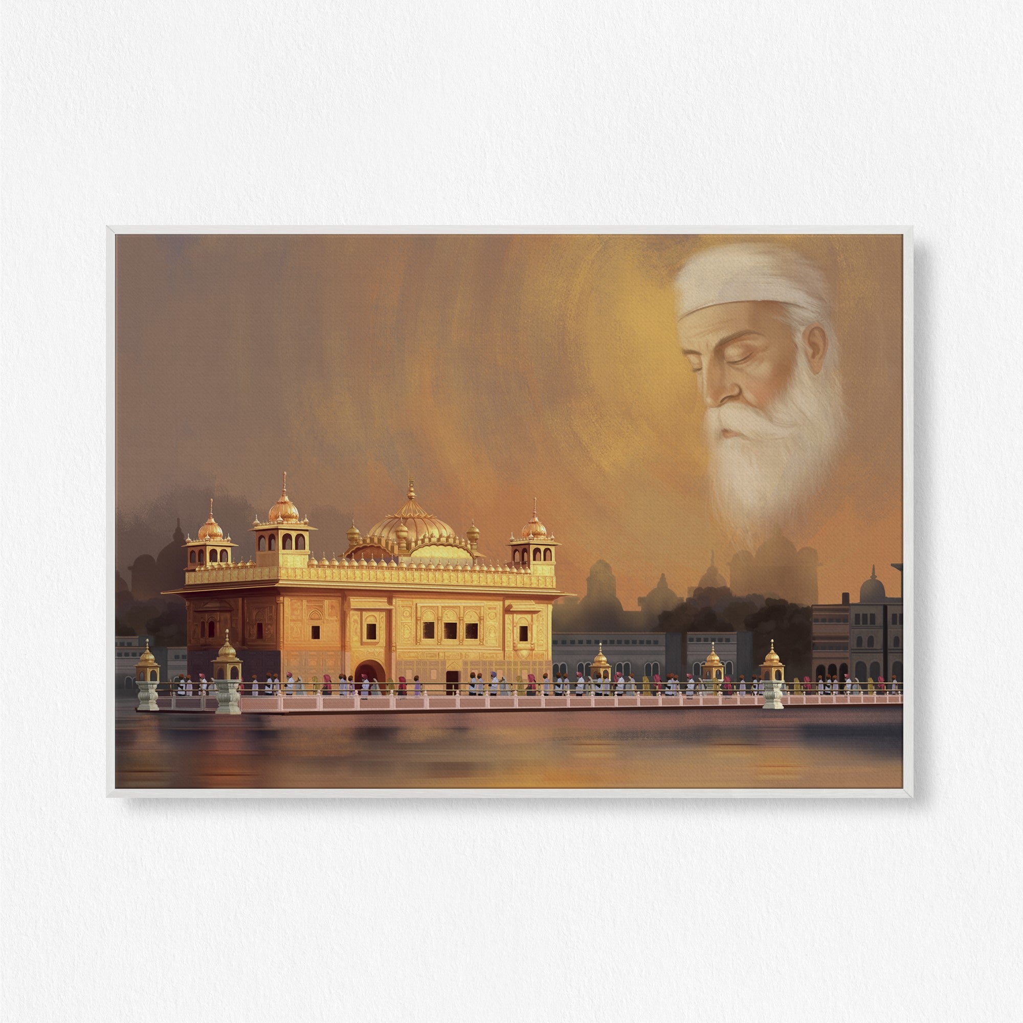Divine Light of Amritsar-Shri Harmandir Sahib Ji – The Golden Temple Canvas Wall Art Painting