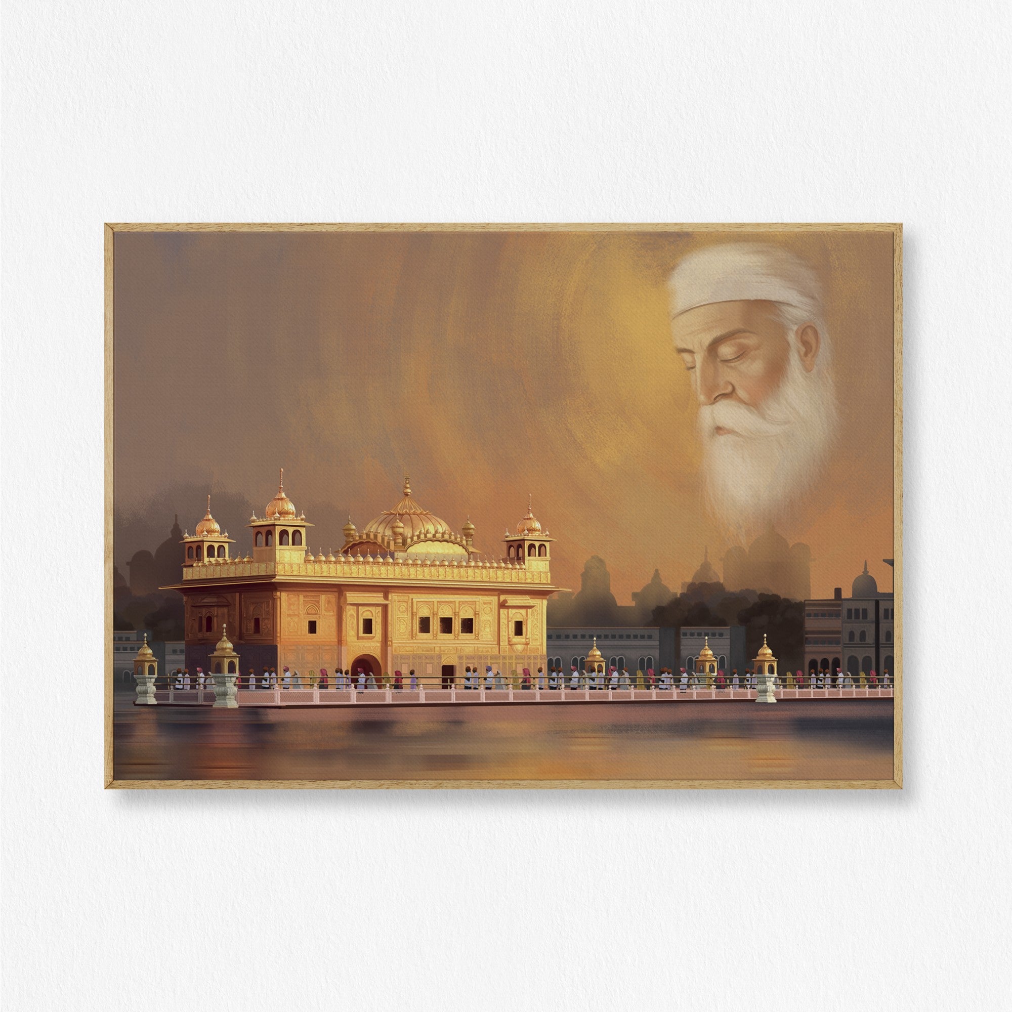Divine Light of Amritsar-Shri Harmandir Sahib Ji – The Golden Temple Canvas Wall Art Painting