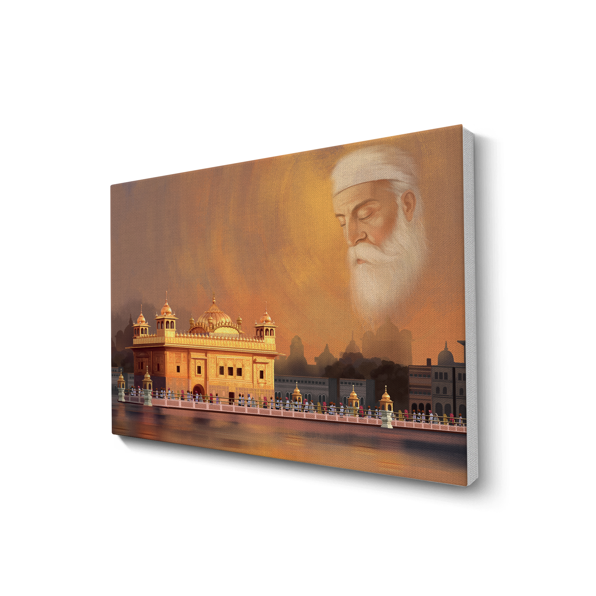 Divine Light of Amritsar-Shri Harmandir Sahib Ji – The Golden Temple Canvas Wall Art Painting