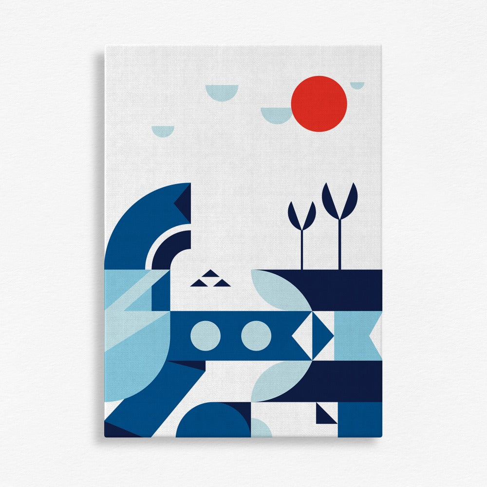 Landscape in Classic Blue