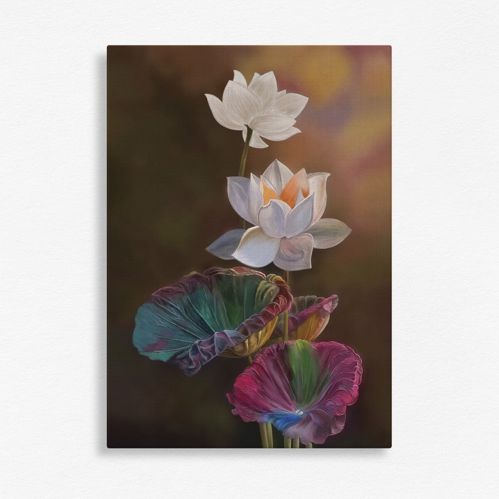 Pair of White Lotus