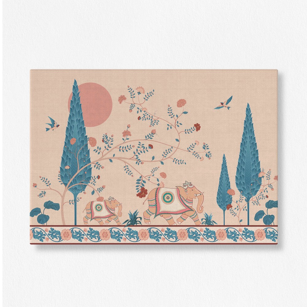 Indian Elephant - Aqua Tone