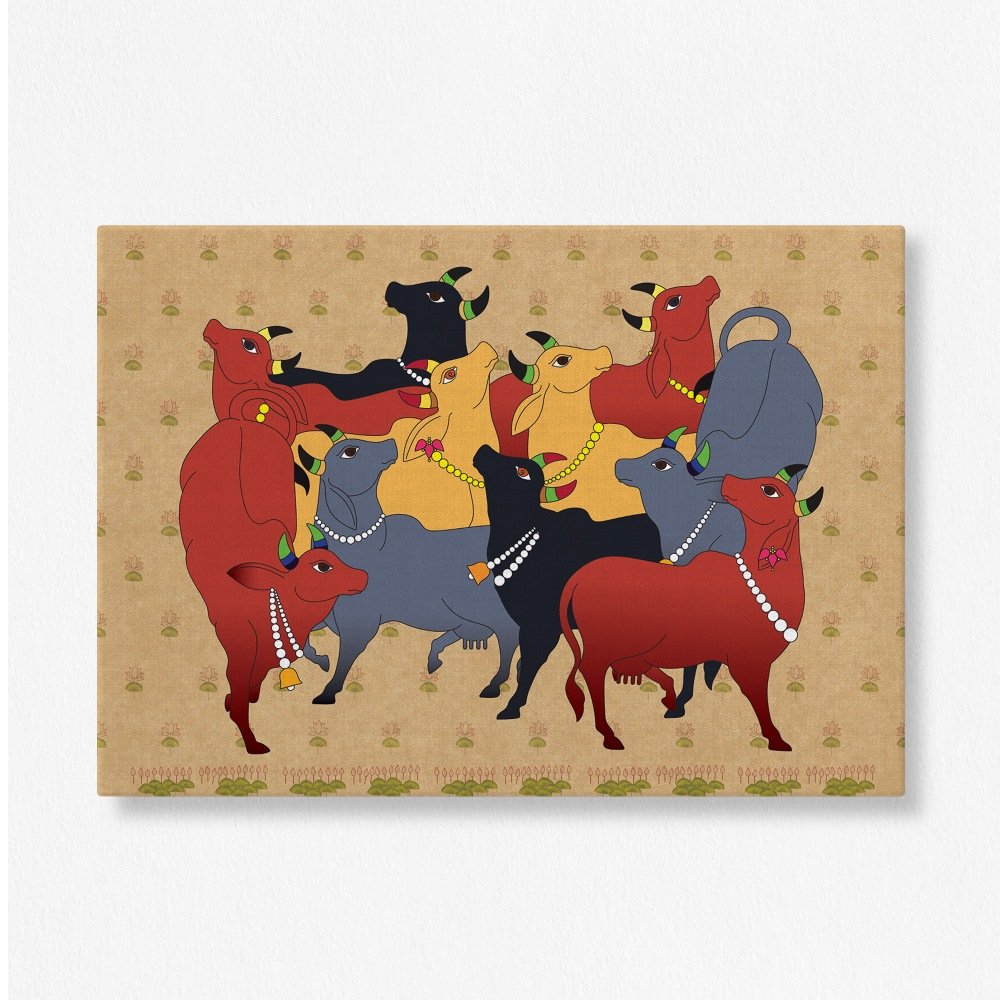 Divine Hues: An Abstract Pichwai