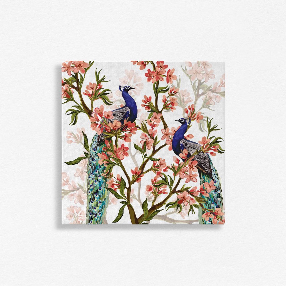 Peacock with Floral Galore
