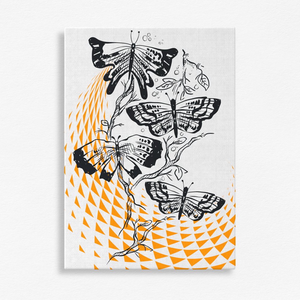 Butterfly - Ink On Canvas