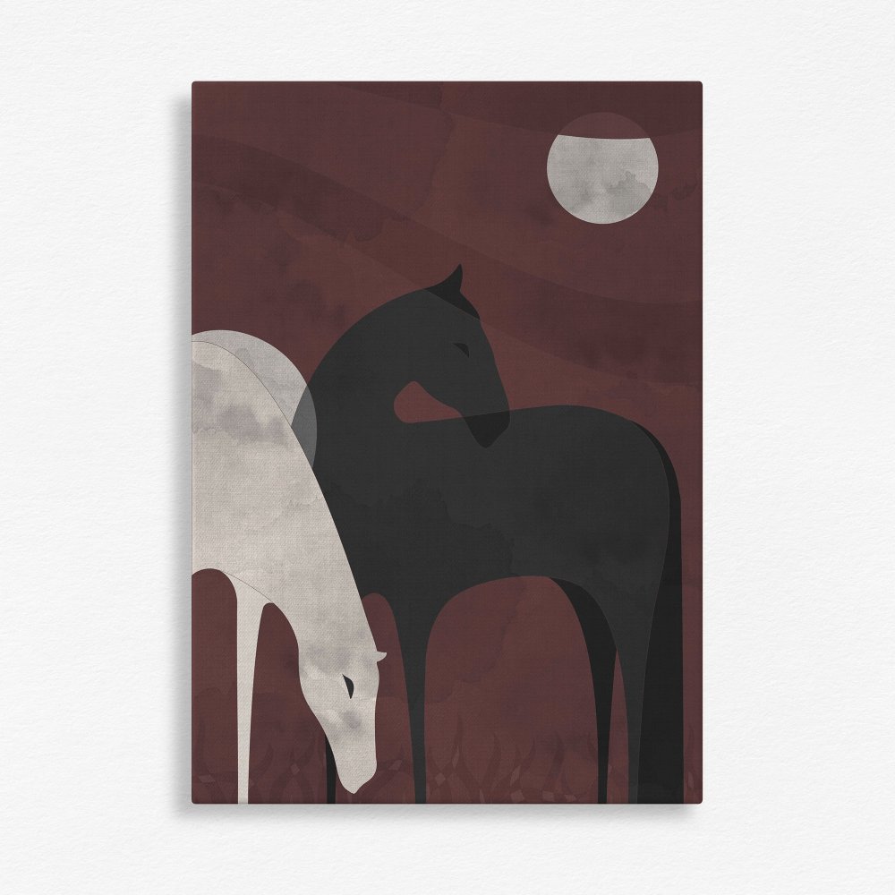 Two Horses in moon light