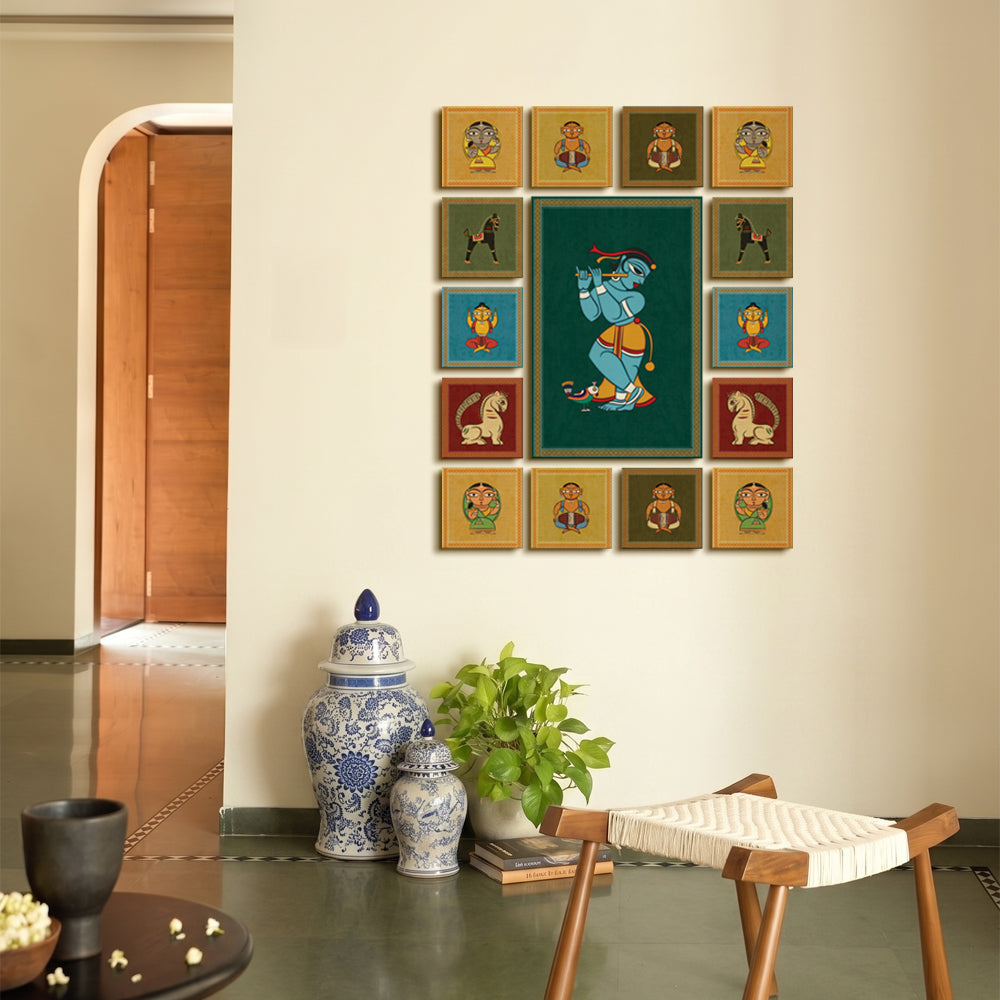 Krishna Leela Grid - Set of 15