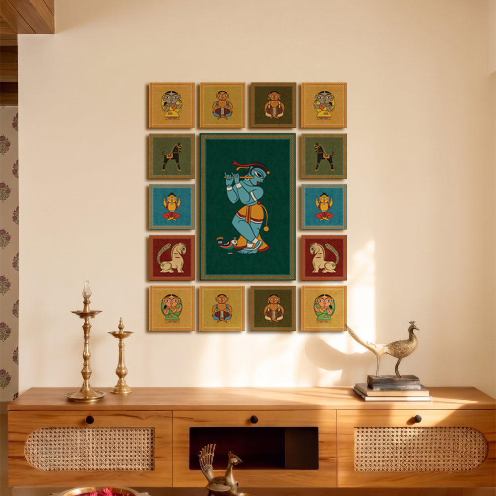 Krishna Leela Grid - Set of 15