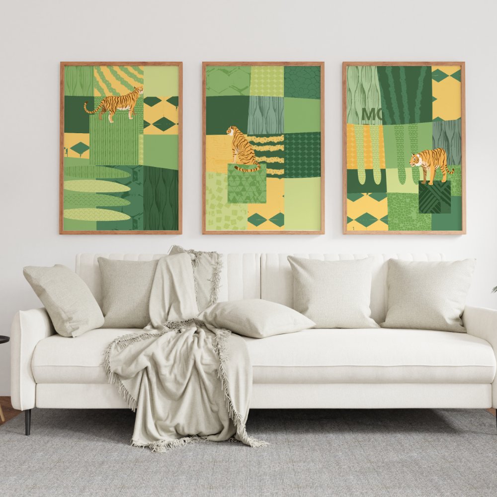 On Green Land - Set of 3