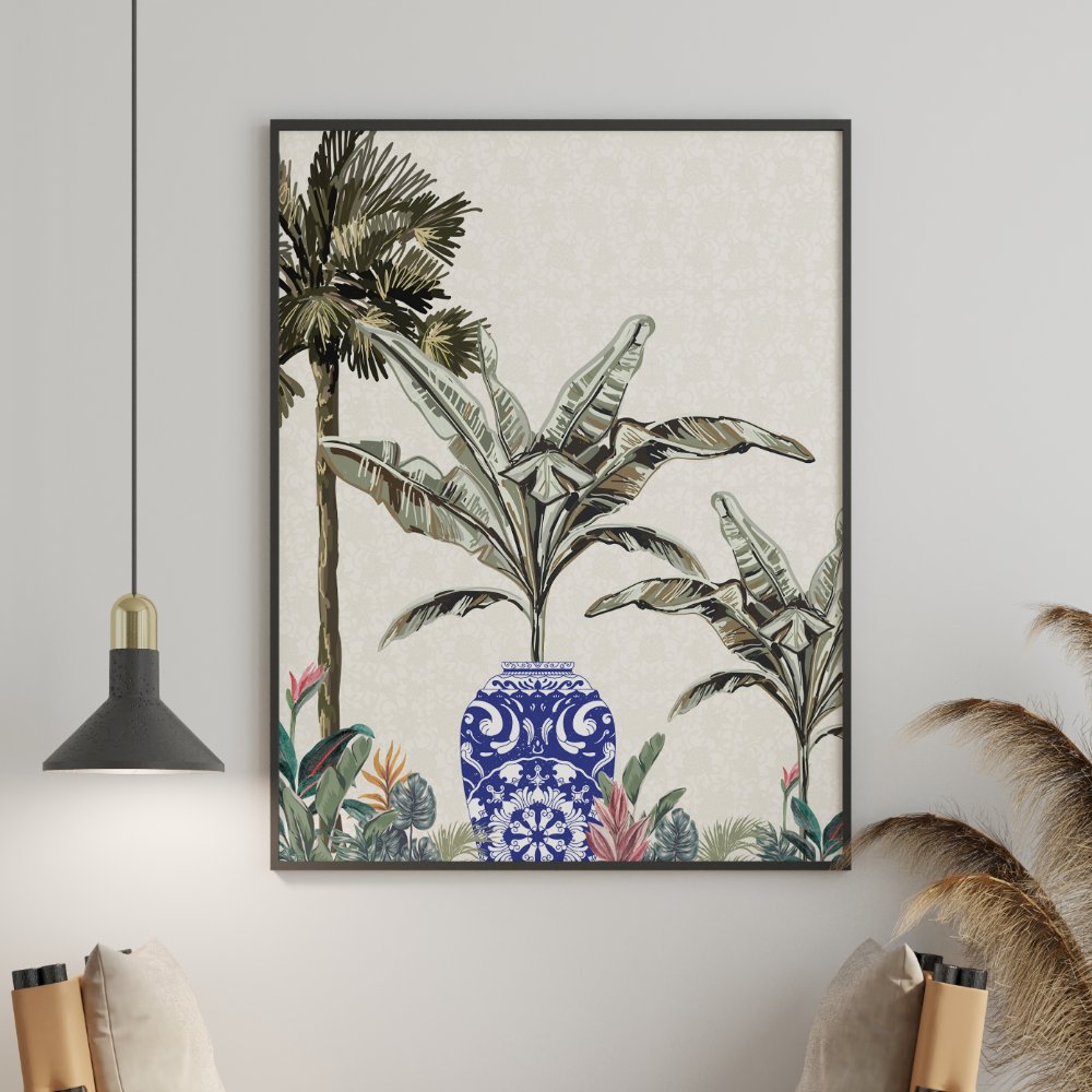 Tropical with indigo touch