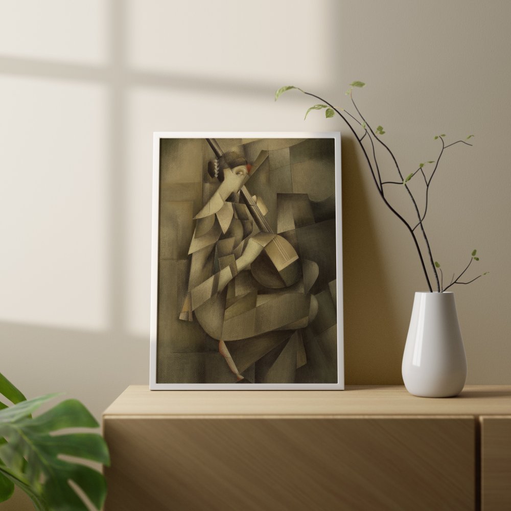 Cubism - Lady with Veena