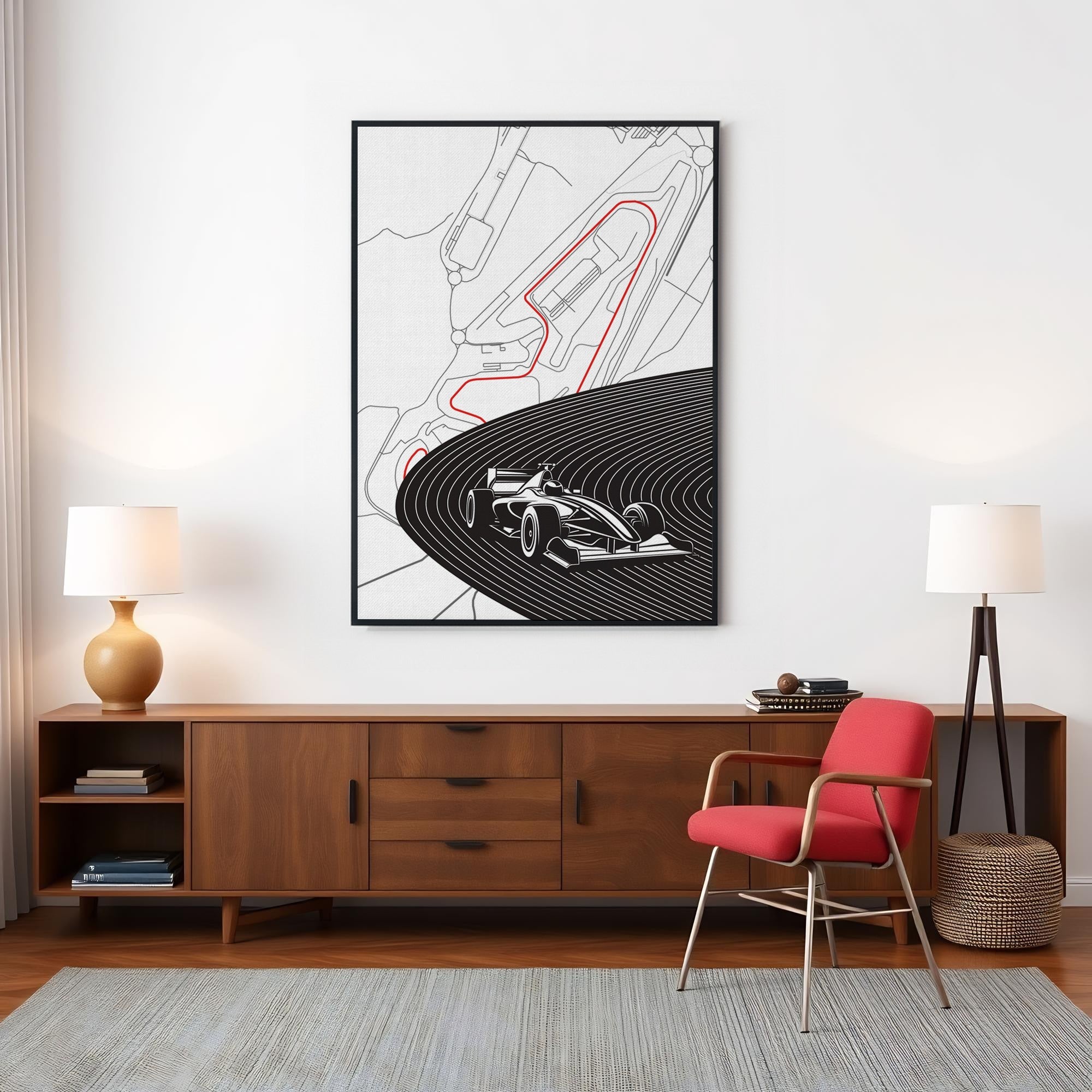 Race Rhythm Canvas Wall Art Painting