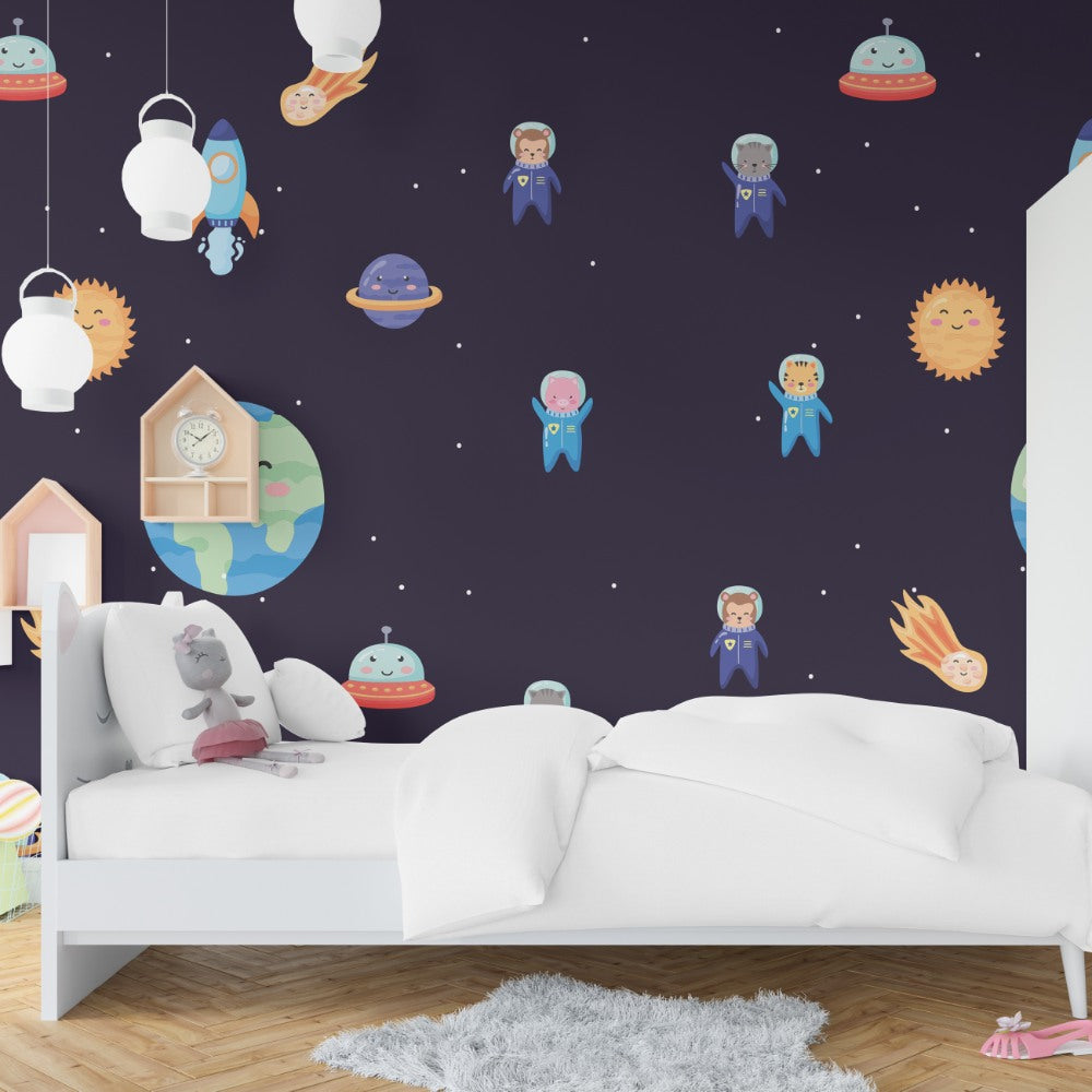 Space - Kids room wallpaper