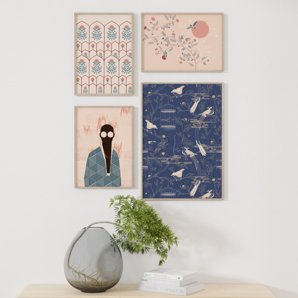 The Hues of Blue - Set of 4