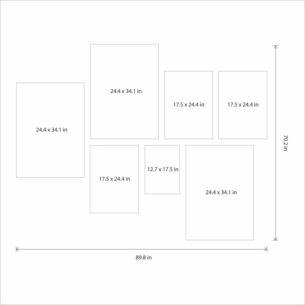 Misty Blue - set of 7