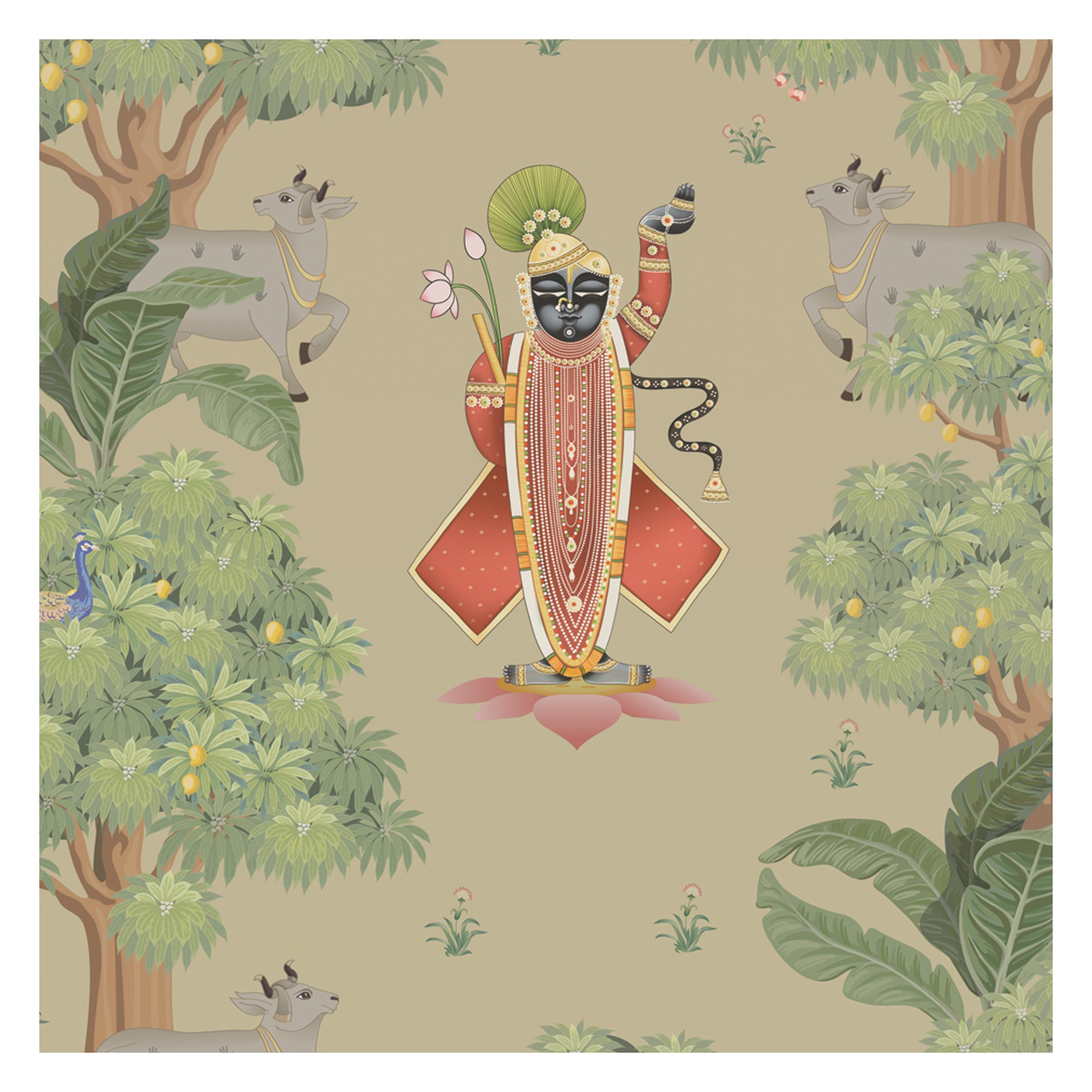 Krishna in the Sacred Grove