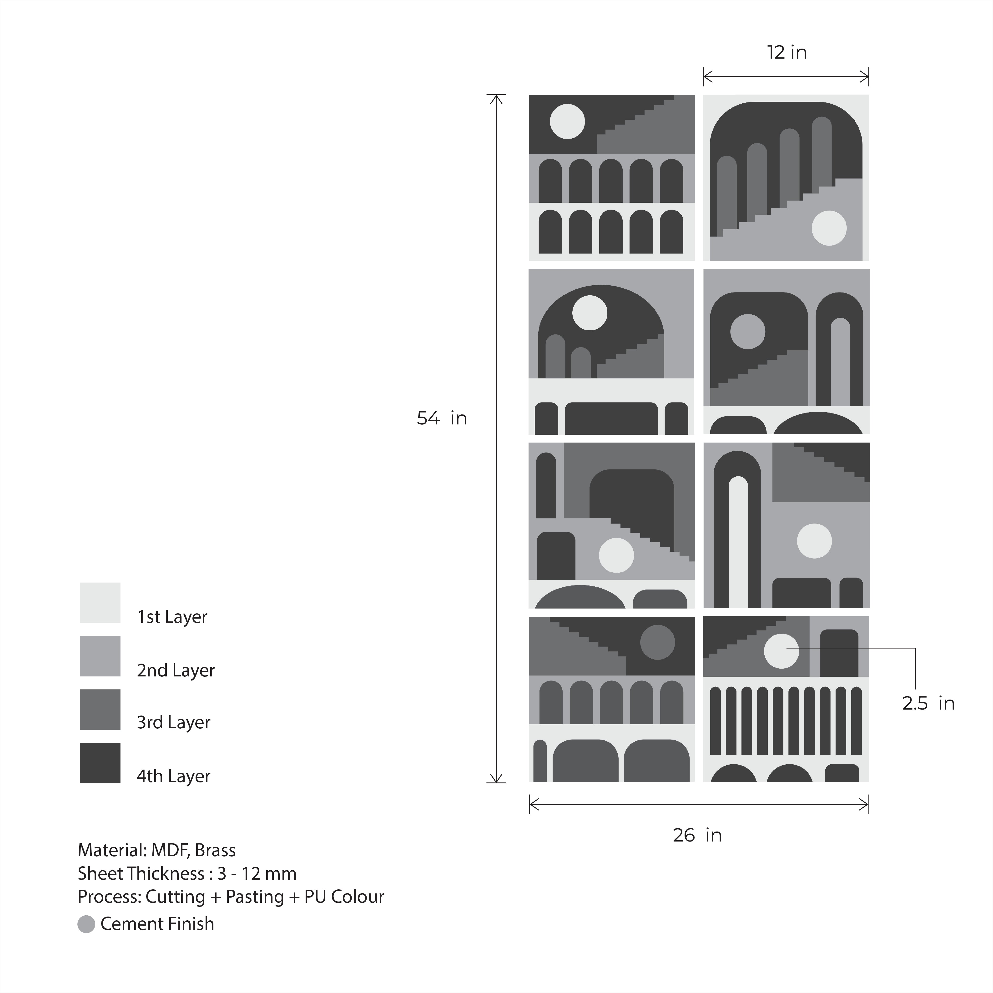 Series of Glowing Archs