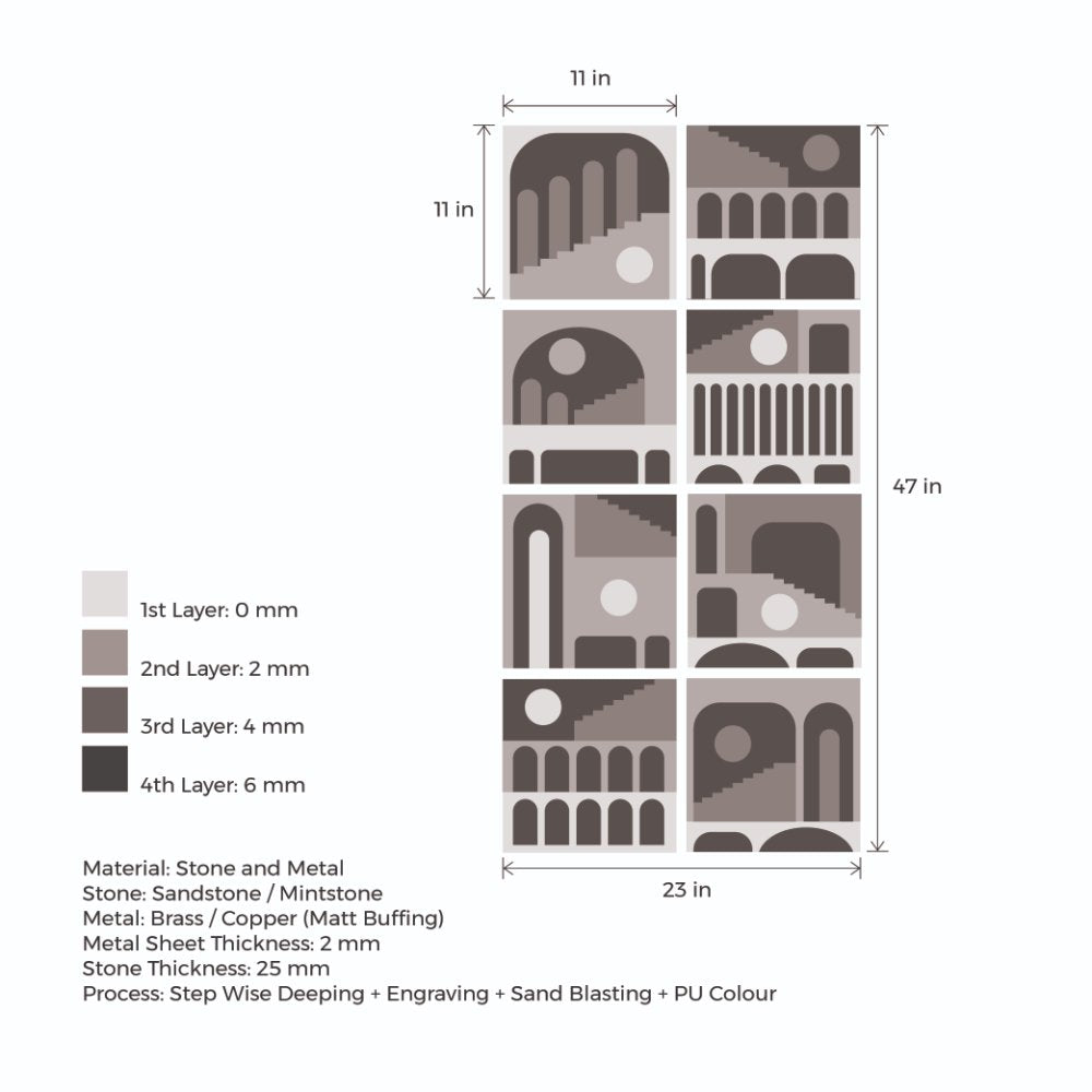 Arrangements  of Arches - Set of 8
