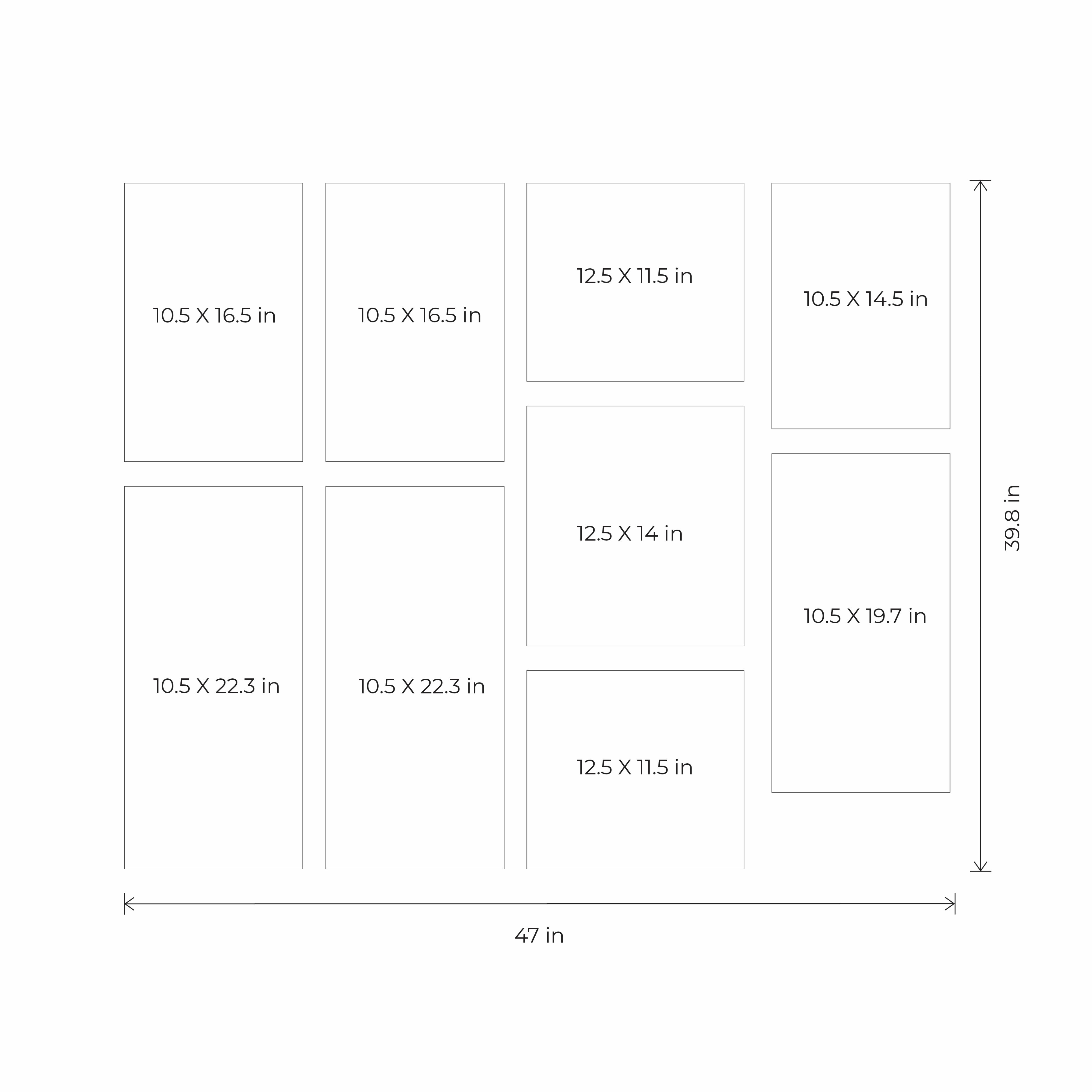 Abstract Warm Tone - set of 9