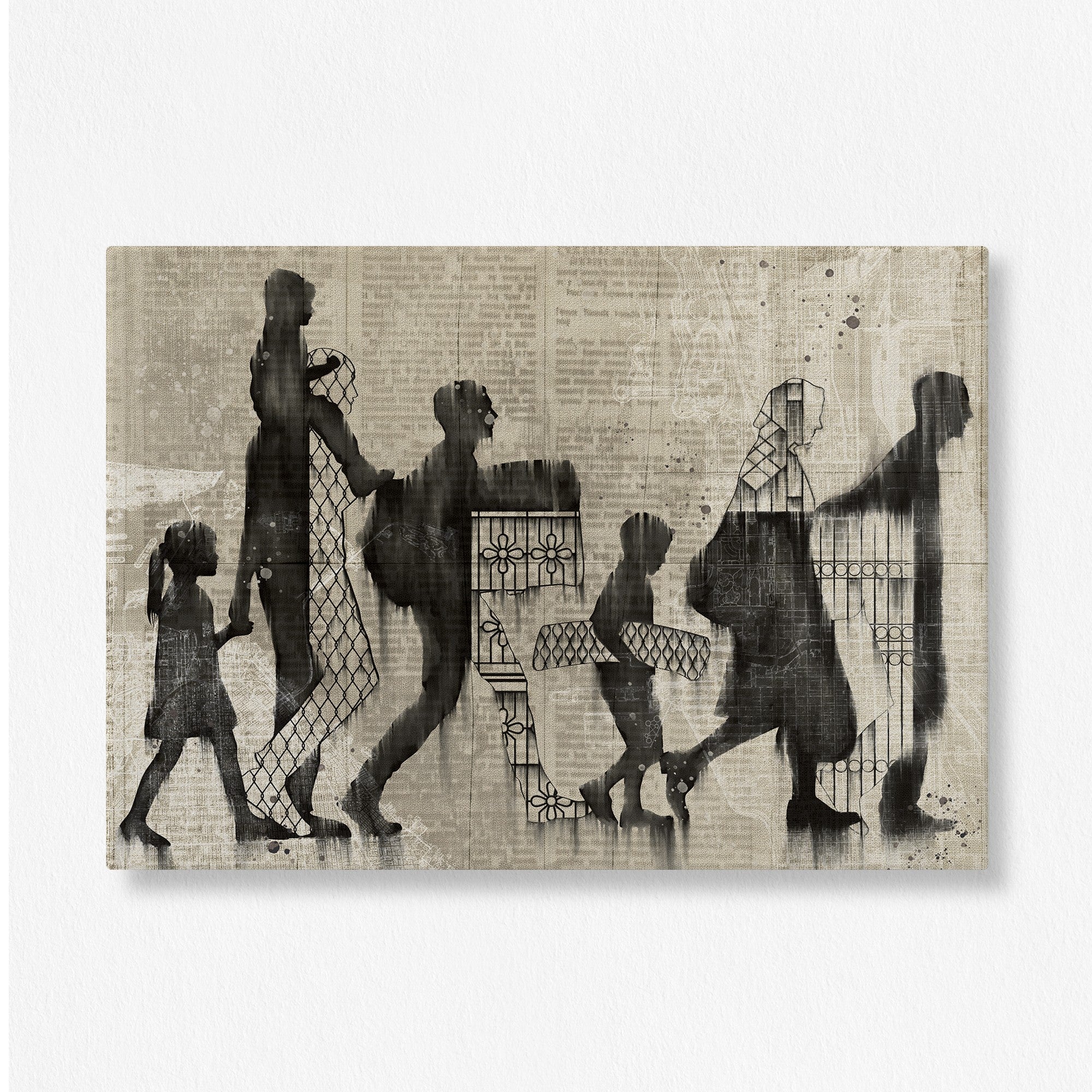 unwritten stories on canvas painting