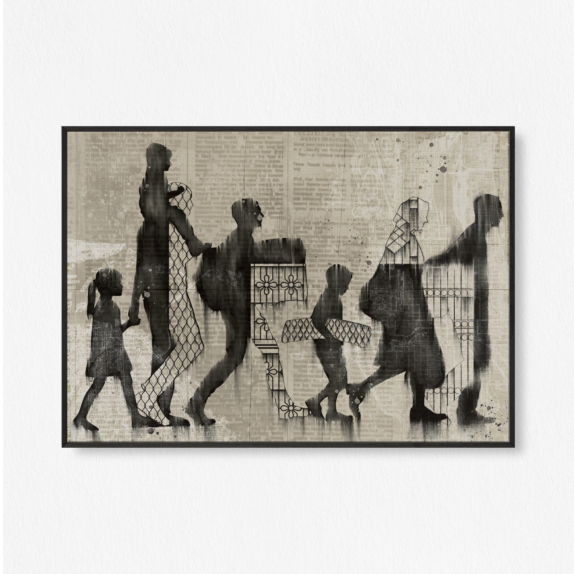 unwritten stories on canvas painting