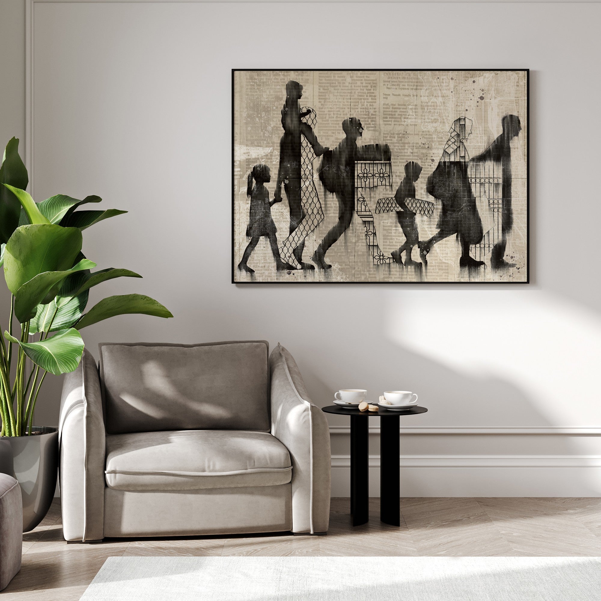 unwritten stories on canvas painting