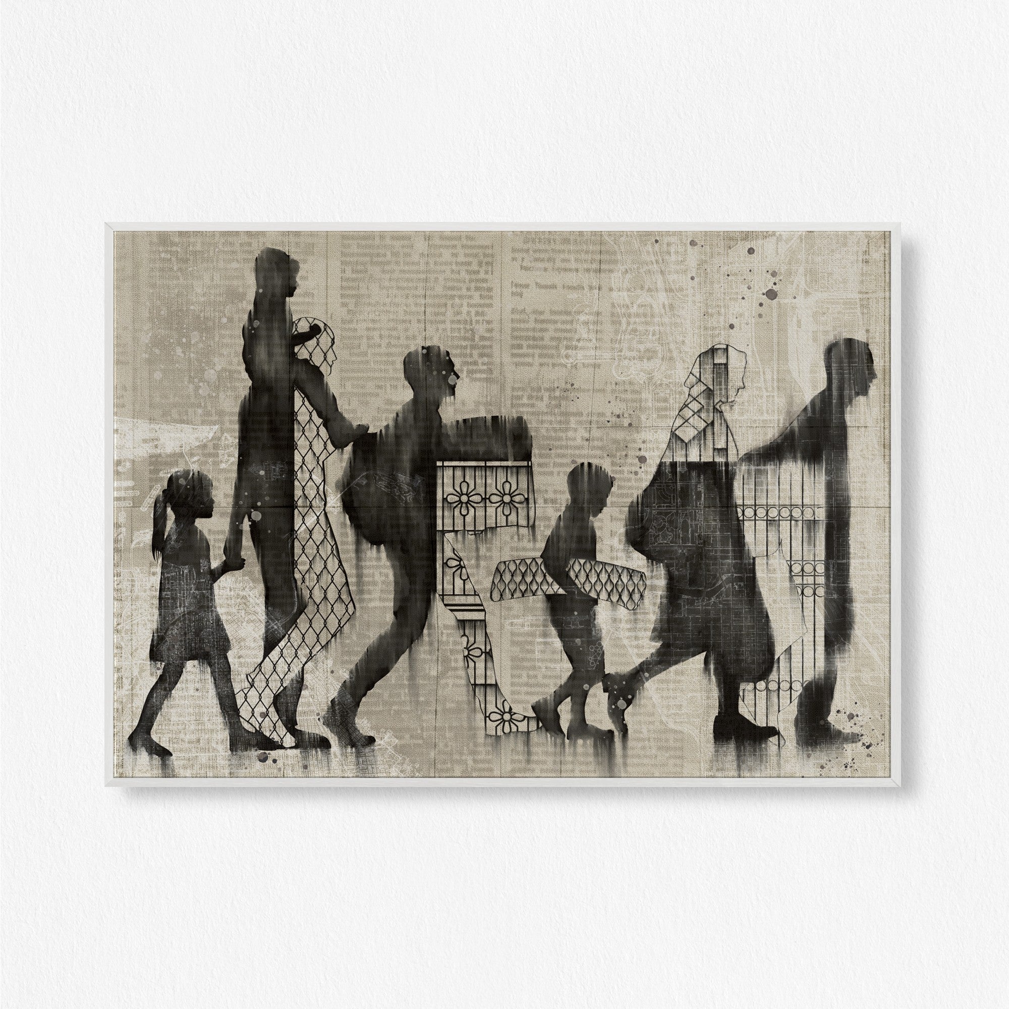 unwritten stories on canvas painting