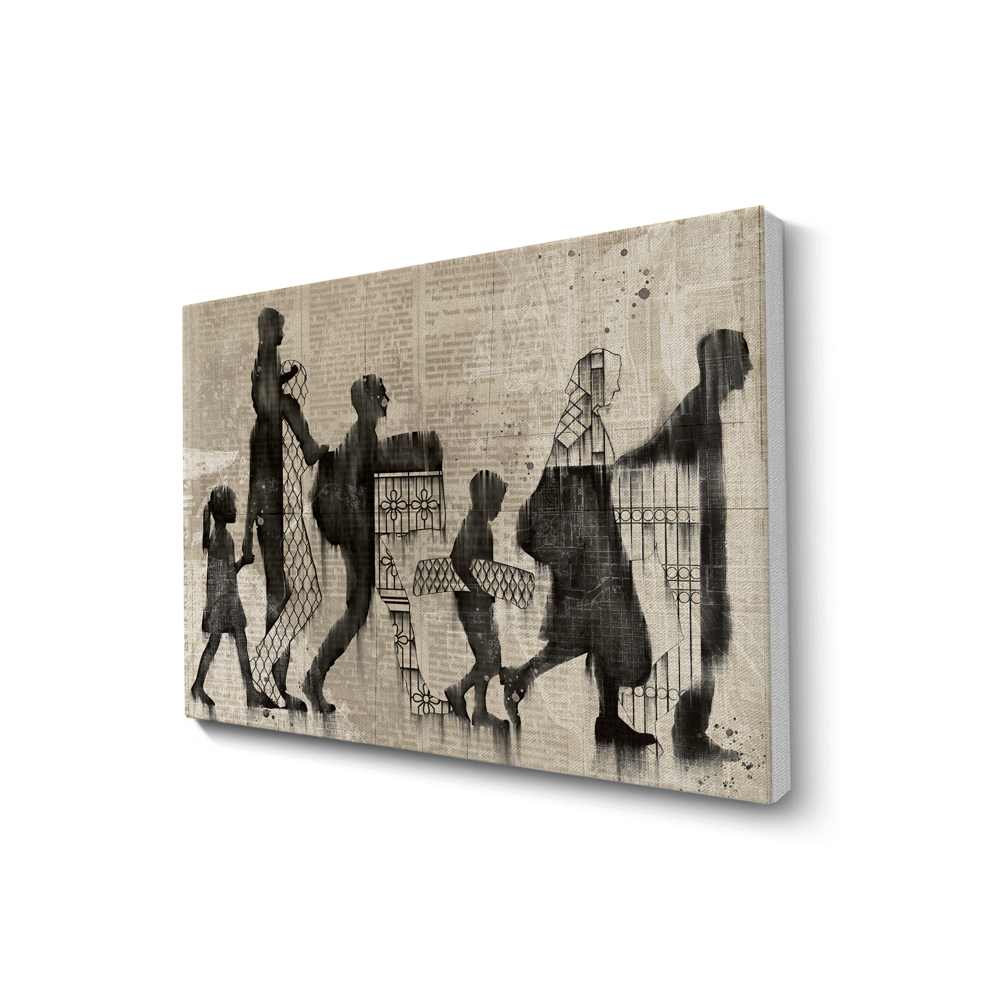 unwritten stories on canvas painting