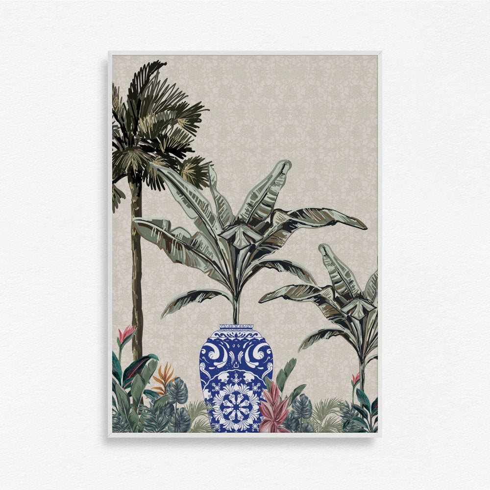 Tropical with indigo touch