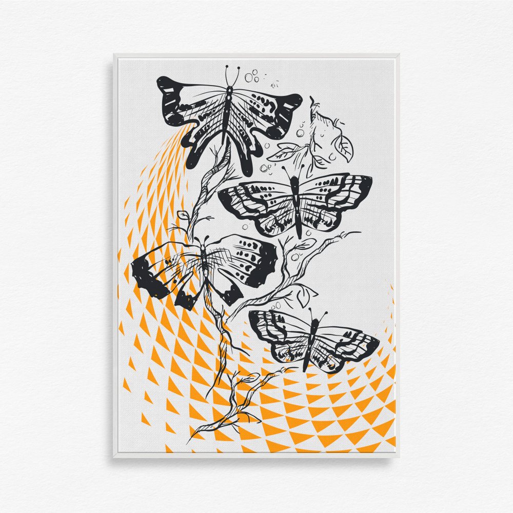 Butterfly - Ink On Canvas