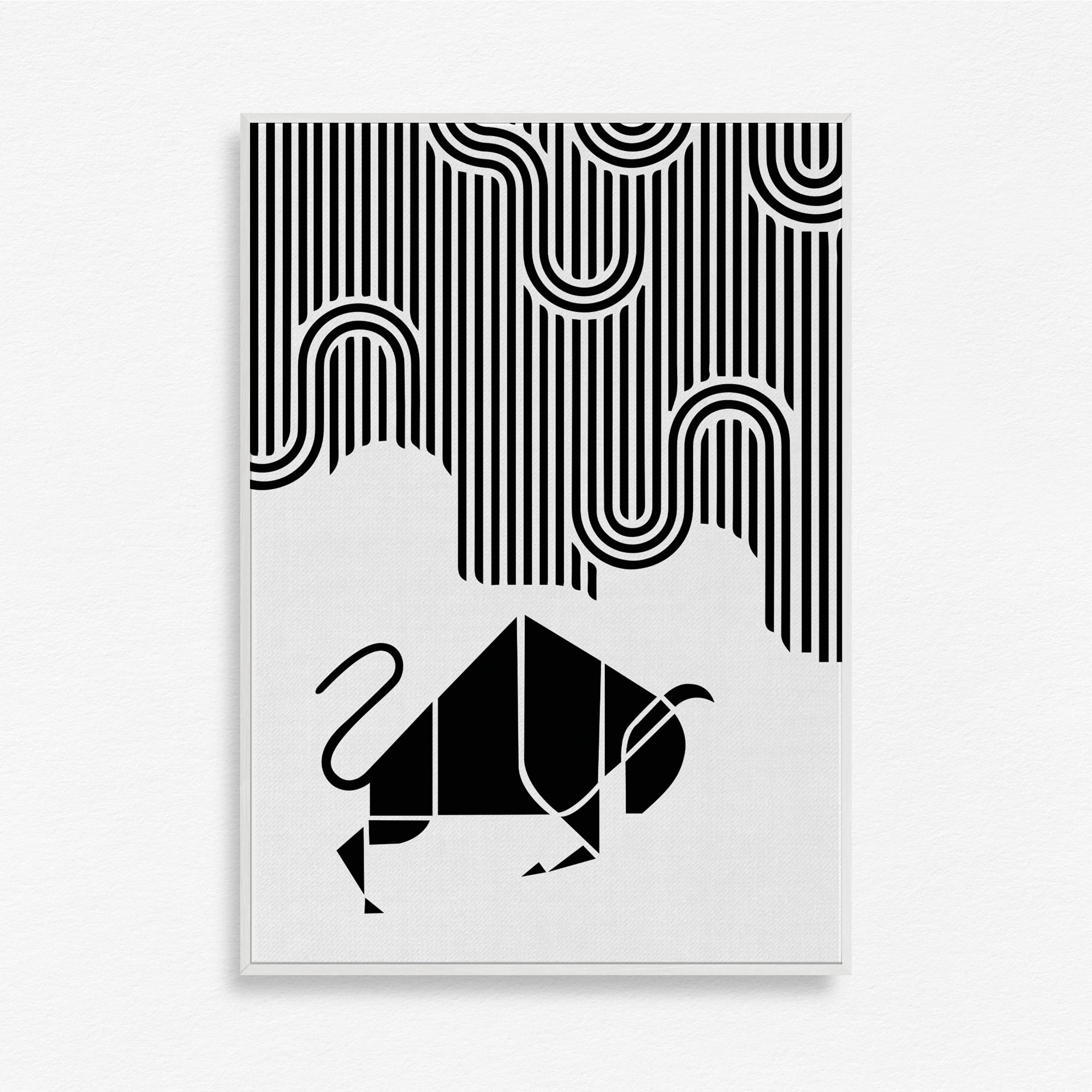 A Region of Activity Bull Wall Art Painting