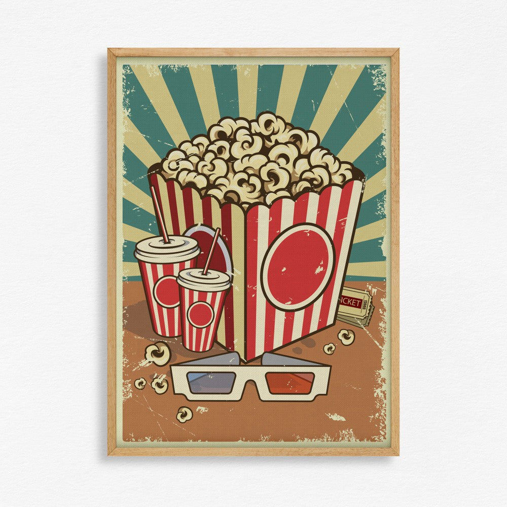 Retro Poster - Popcorn