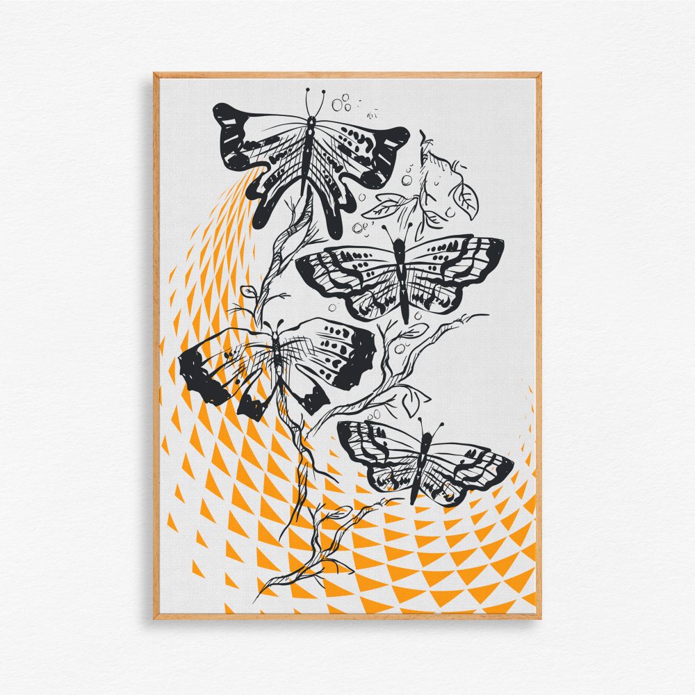 Butterfly - Ink On Canvas