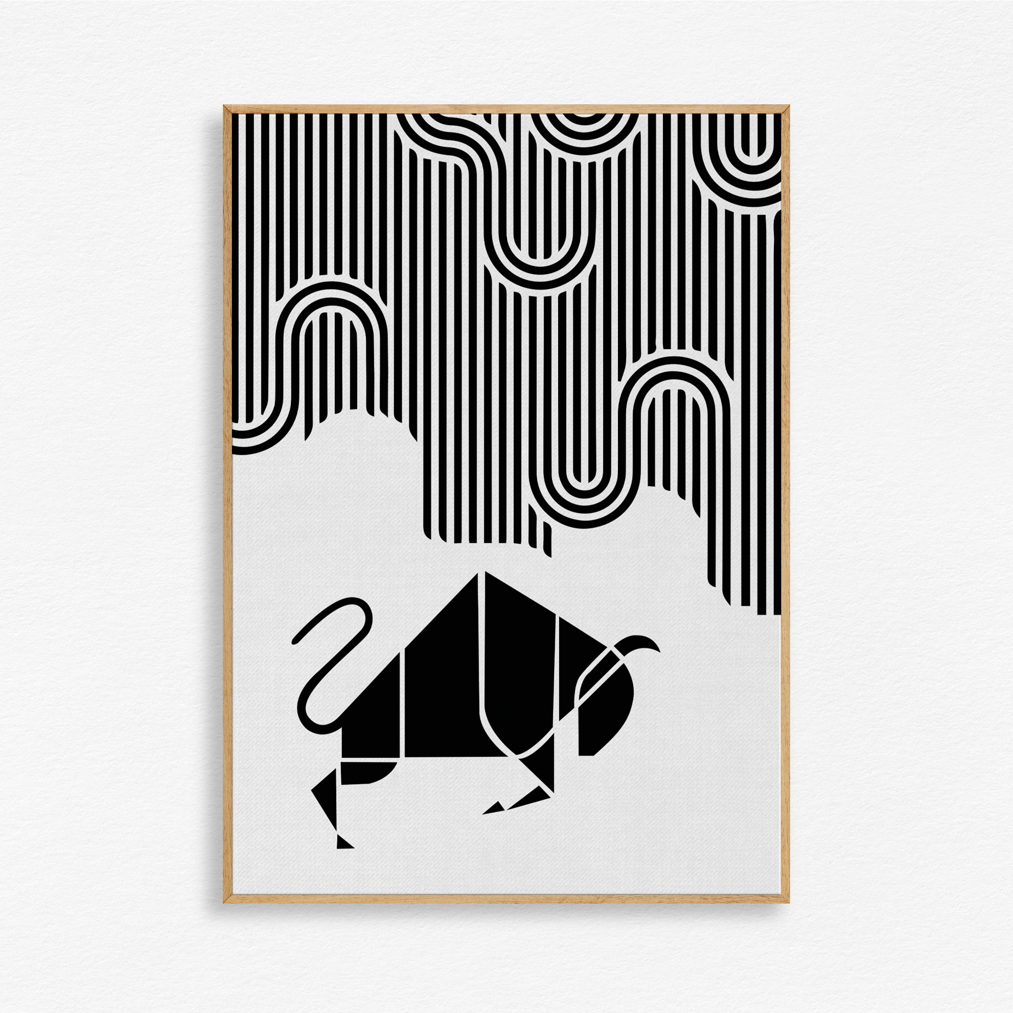 A Region of Activity Bull Wall Art Painting