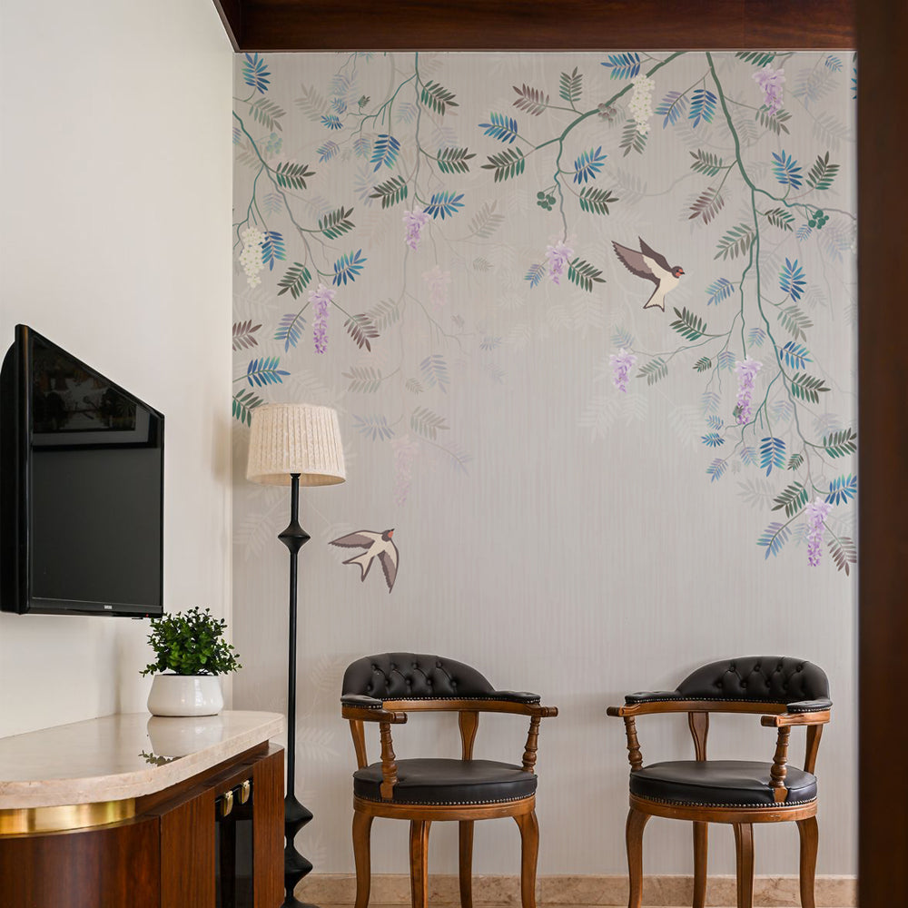 Hanging floral grey