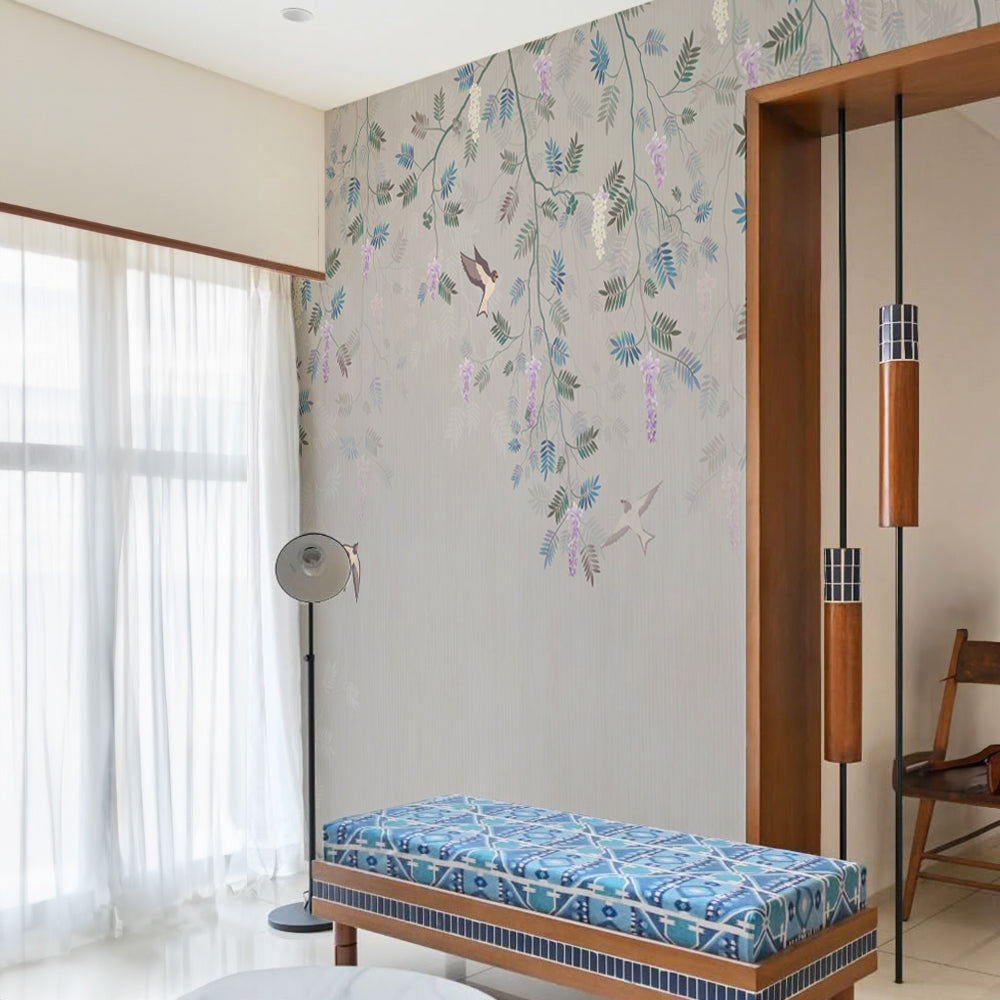 Hanging floral grey