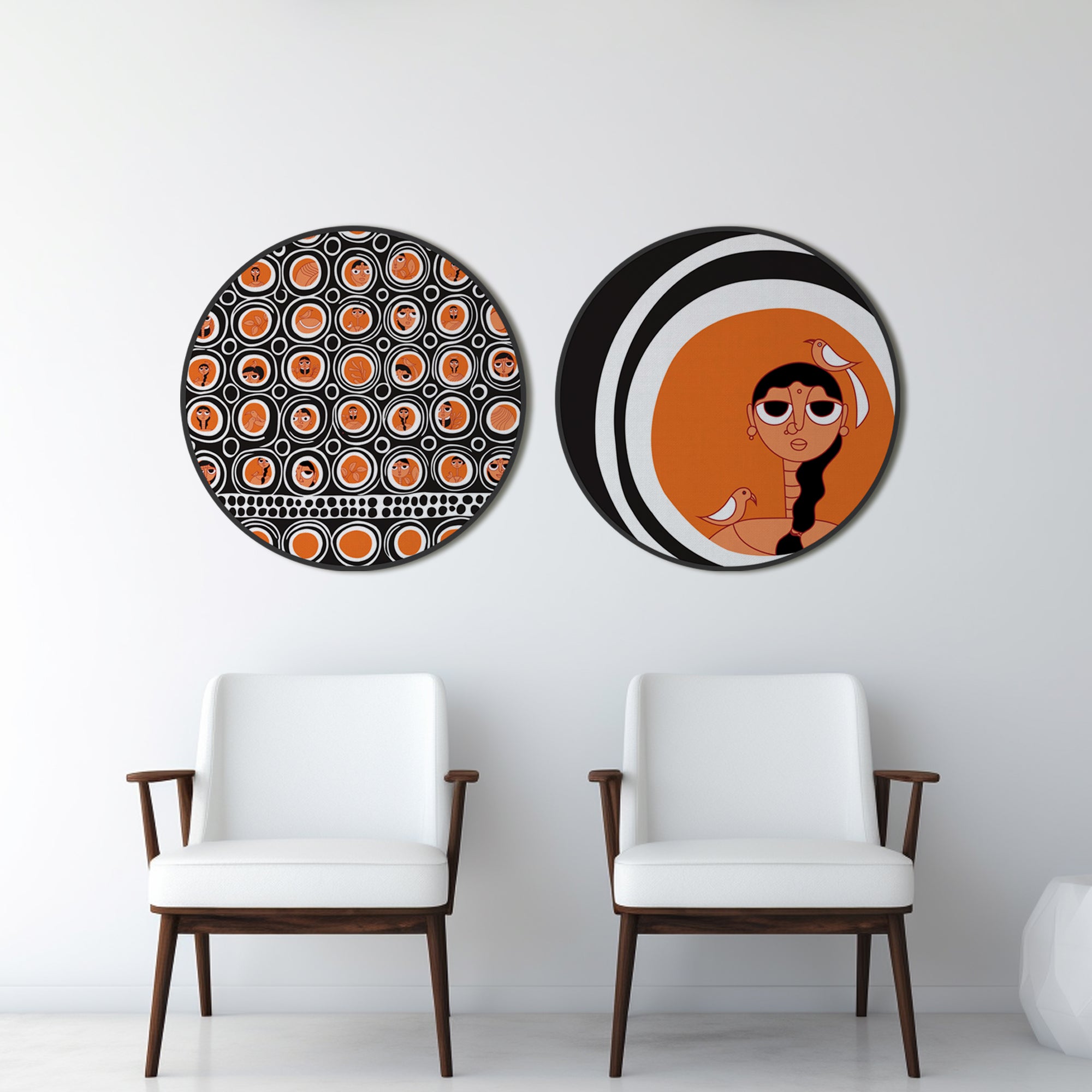 Earth faces - Set of 2