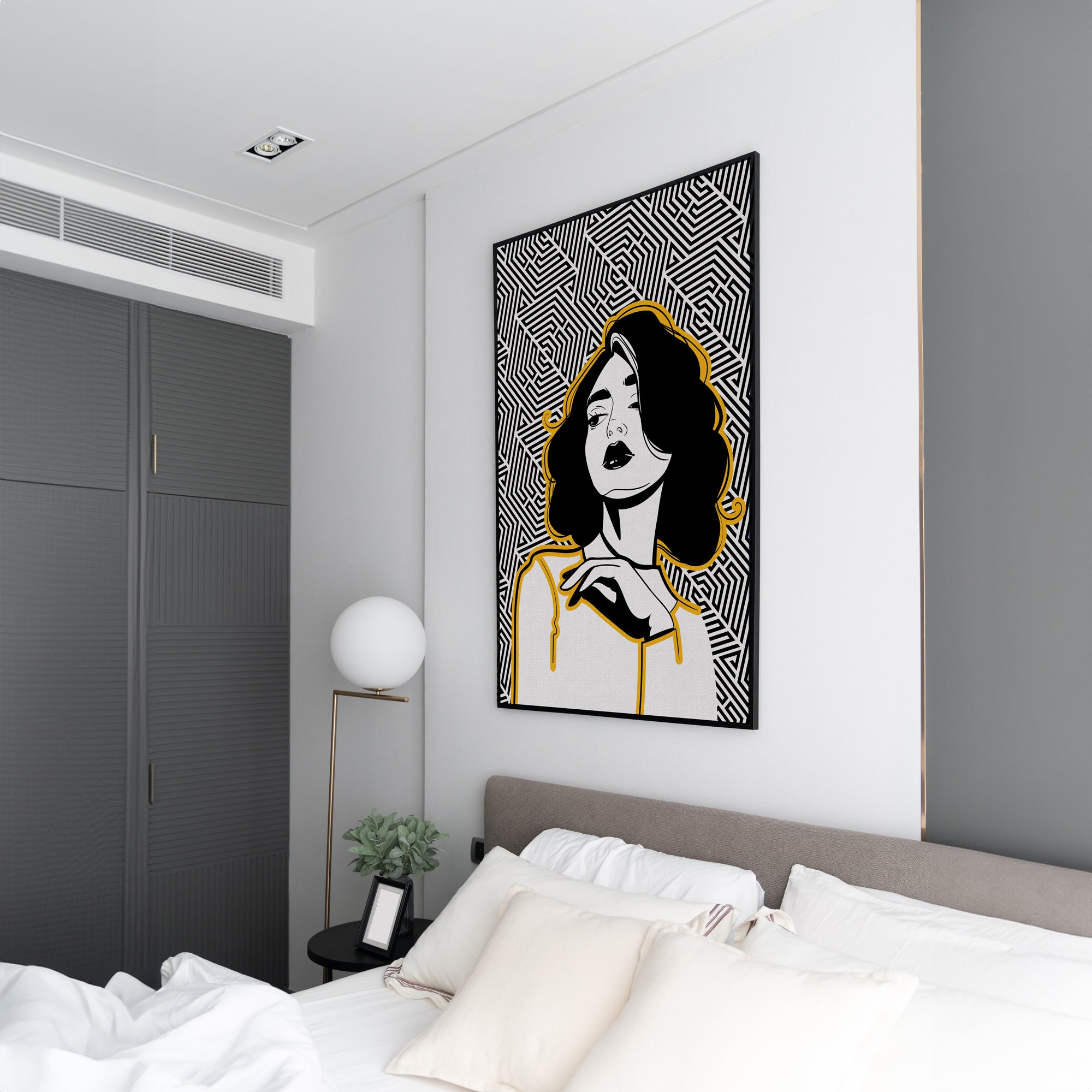 Contemporary Contrast Wall Art Canvas Painting